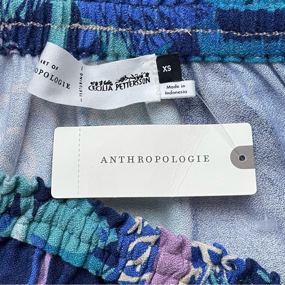 Anthropologie Cecilia Pettersson Bea Tiered Maxi Skirt Blue XS NWT - Picture 10 of 16